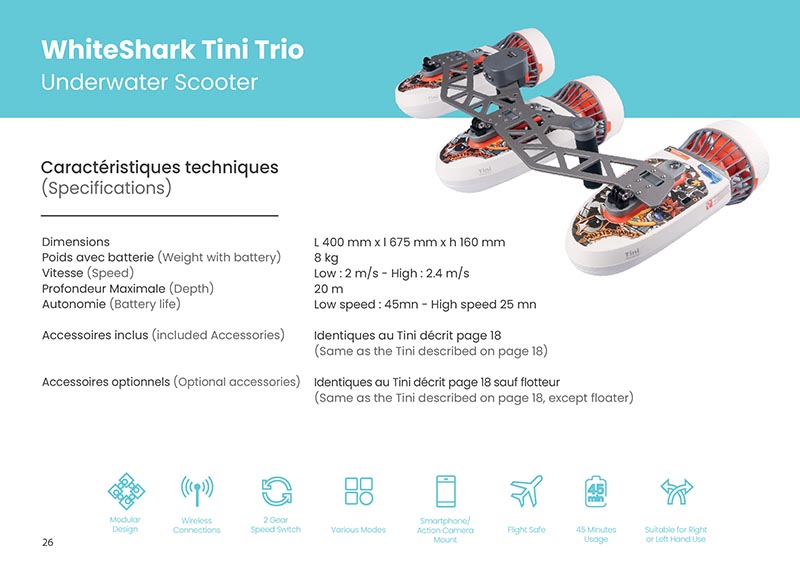 Brochure Sublue - scooters sous-marins